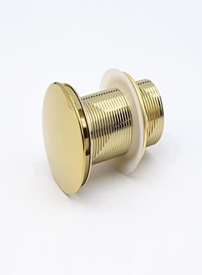 B Backline Brass Heavy Quality Full Threaded Pop Up Waste Coupling 32 MM - 5" Inche (5" Gold Glossy) - Image 2